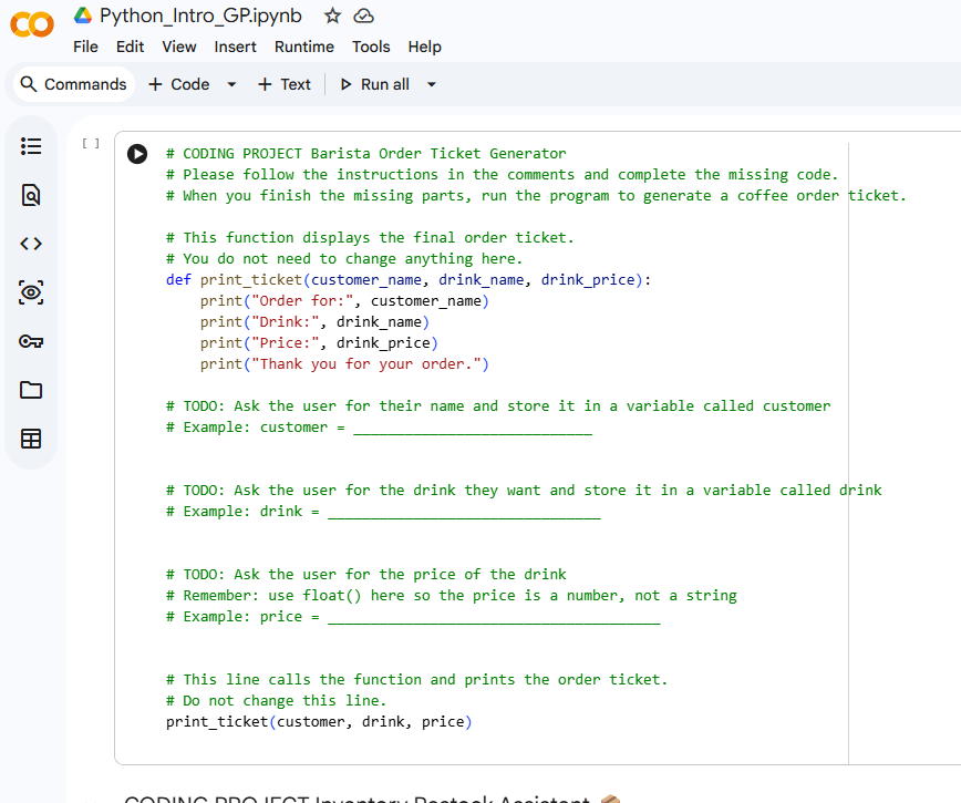 Jupyter Notebook Guided Practice